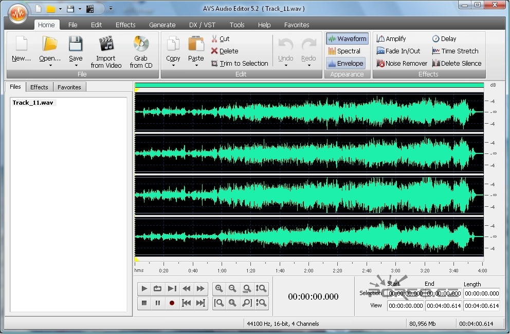AVS Audio Editor 10.4.2.571 download the new version for ipod